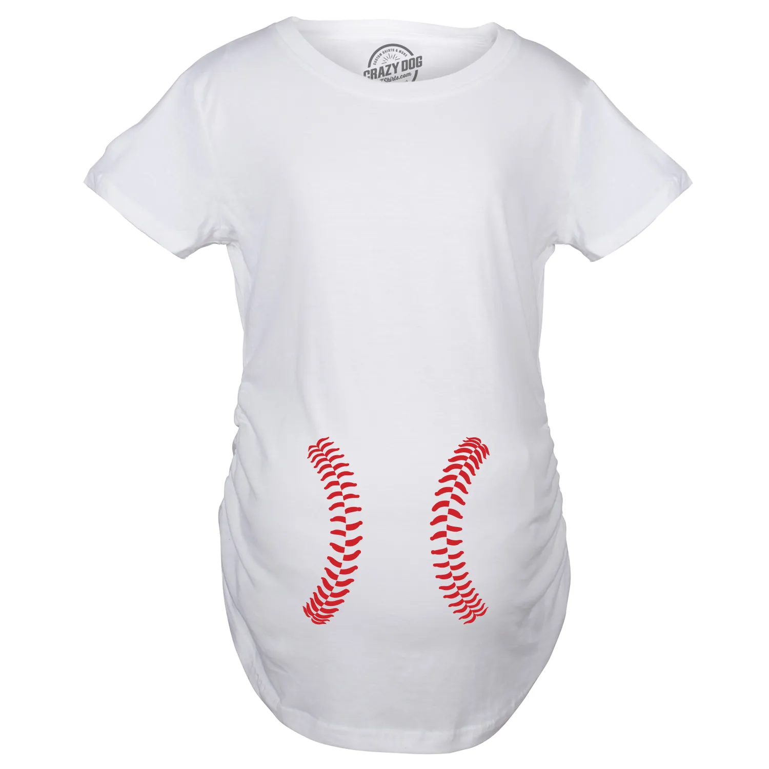 Baseball Laces Maternity T Shirt sold by Crazy Dog T-Shirts product image thumbnail 2