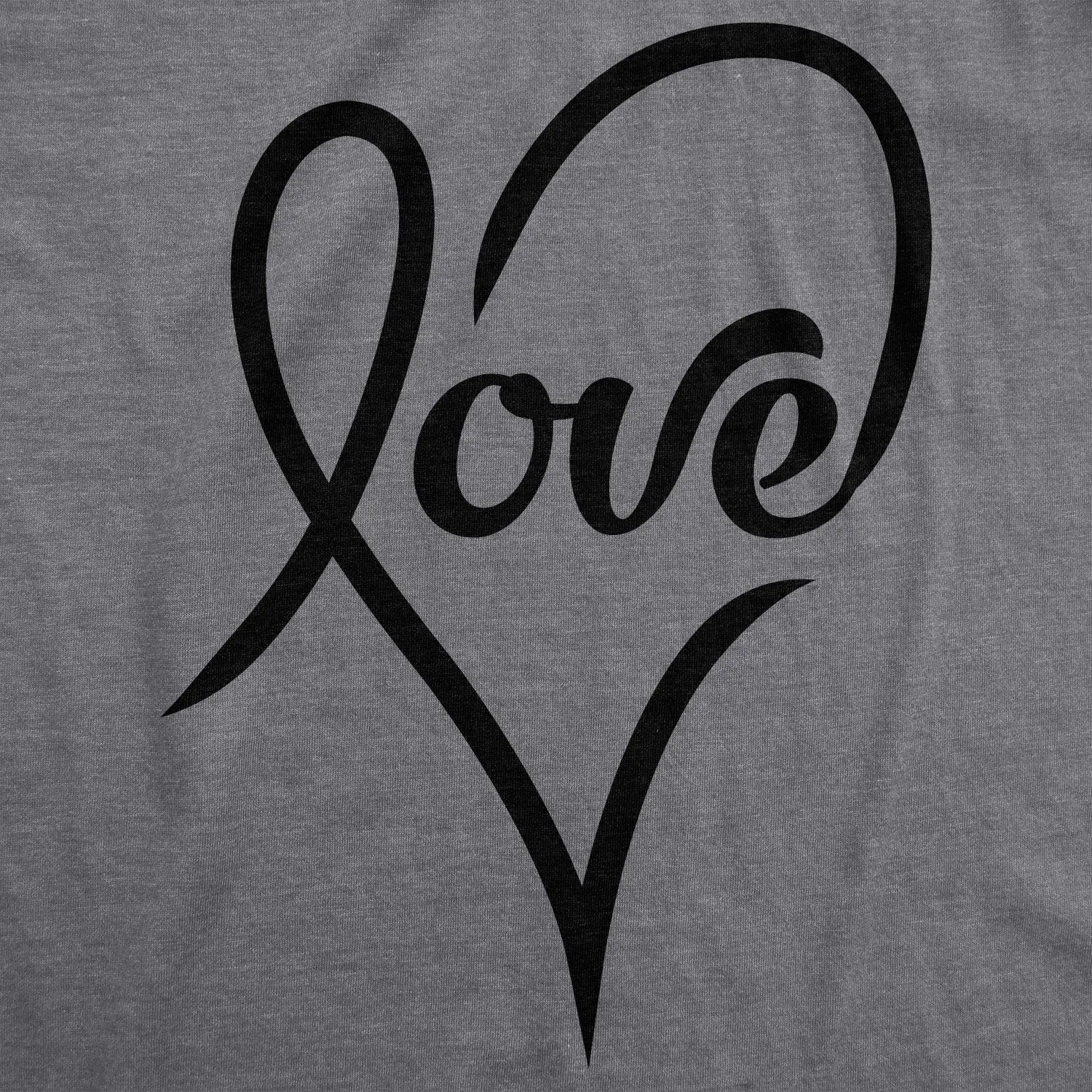 Love Cursive Heart Women's T Shirt sold by Crazy Dog T-Shirts product image thumbnail 2