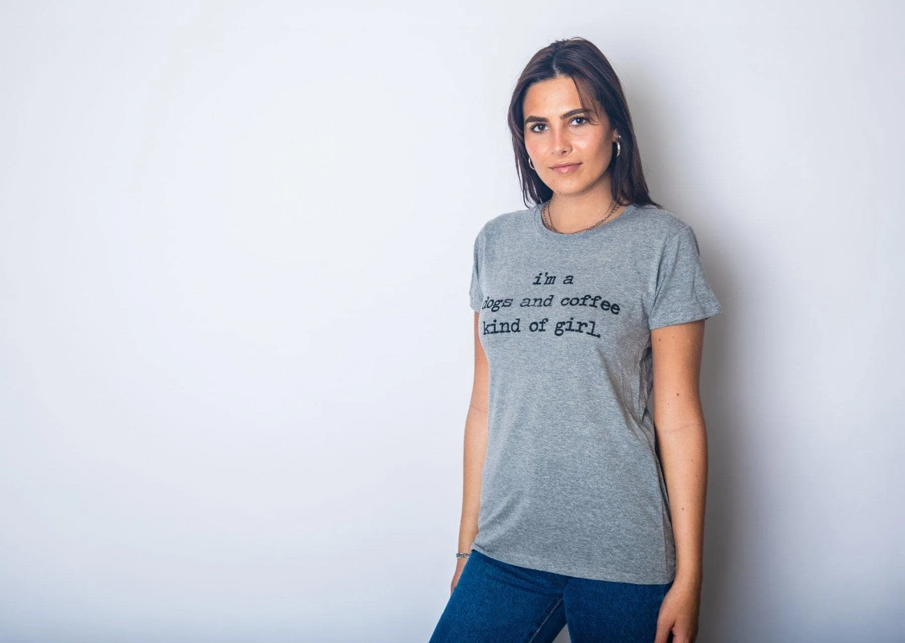 I'm A Dogs And Coffee Kind Of Girl Women's T Shirt sold by Crazy Dog T-Shirts product image thumbnail 5