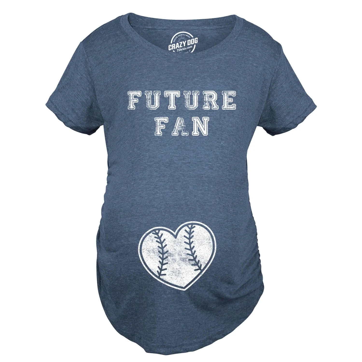 Future Baseball Fan Maternity T Shirt sold by Crazy Dog T-Shirts product image thumbnail 3