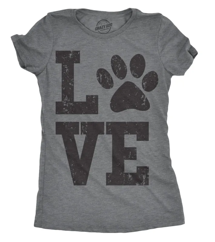 Love Paw Women's T Shirt sold by Crazy Dog T-Shirts
