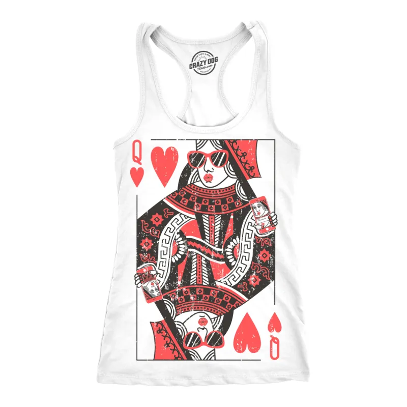 Queen Of Hearts Women's Tank Top sold by Crazy Dog T-Shirts