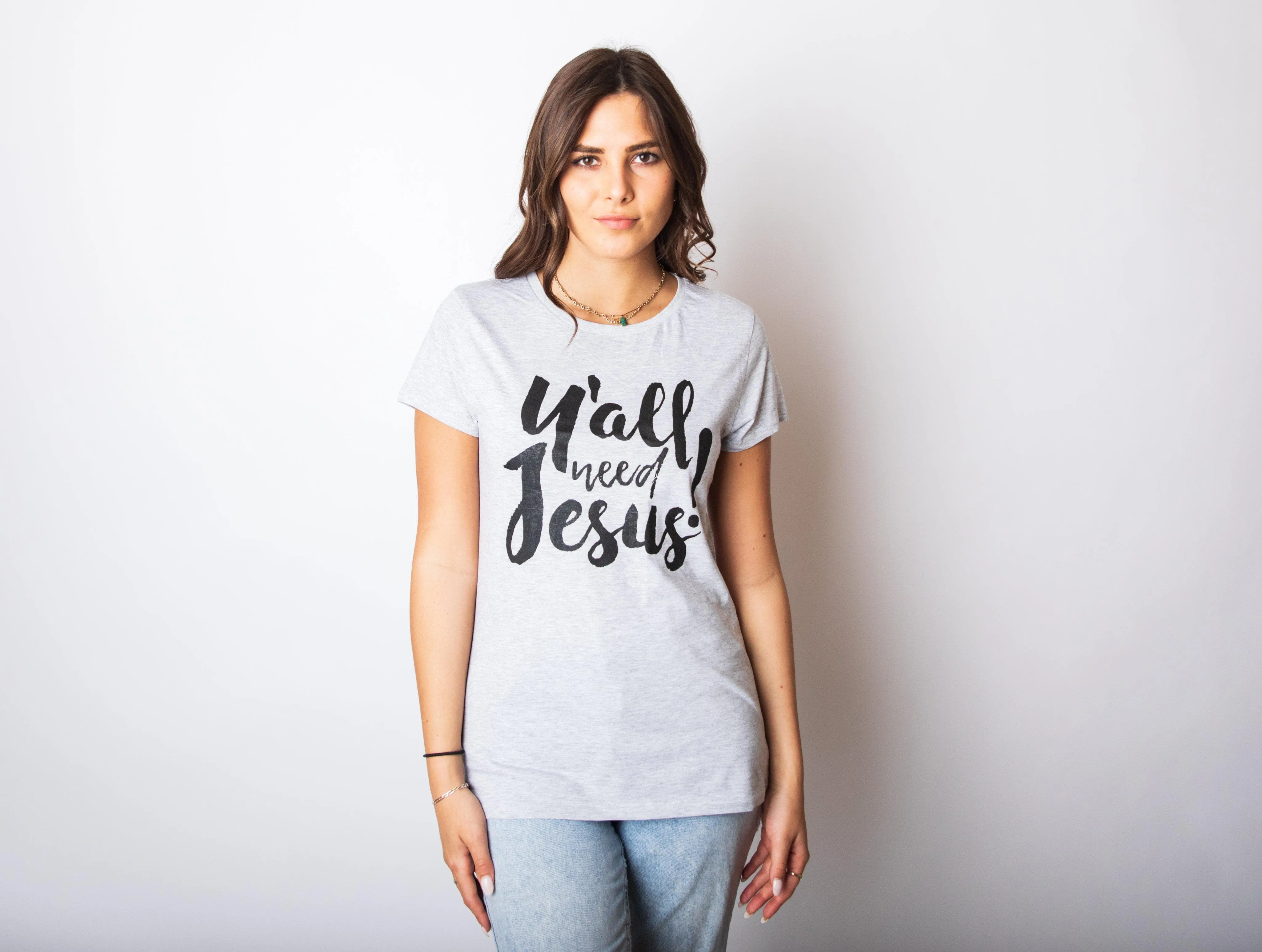 Y'all Need Jesus Women's T Shirt sold by Crazy Dog T-Shirts product image thumbnail 4
