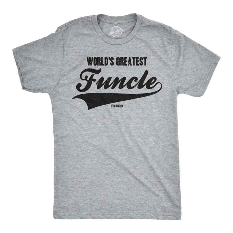 World's Greatest Funcle Men's T Shirt sold by Crazy Dog T-Shirts
