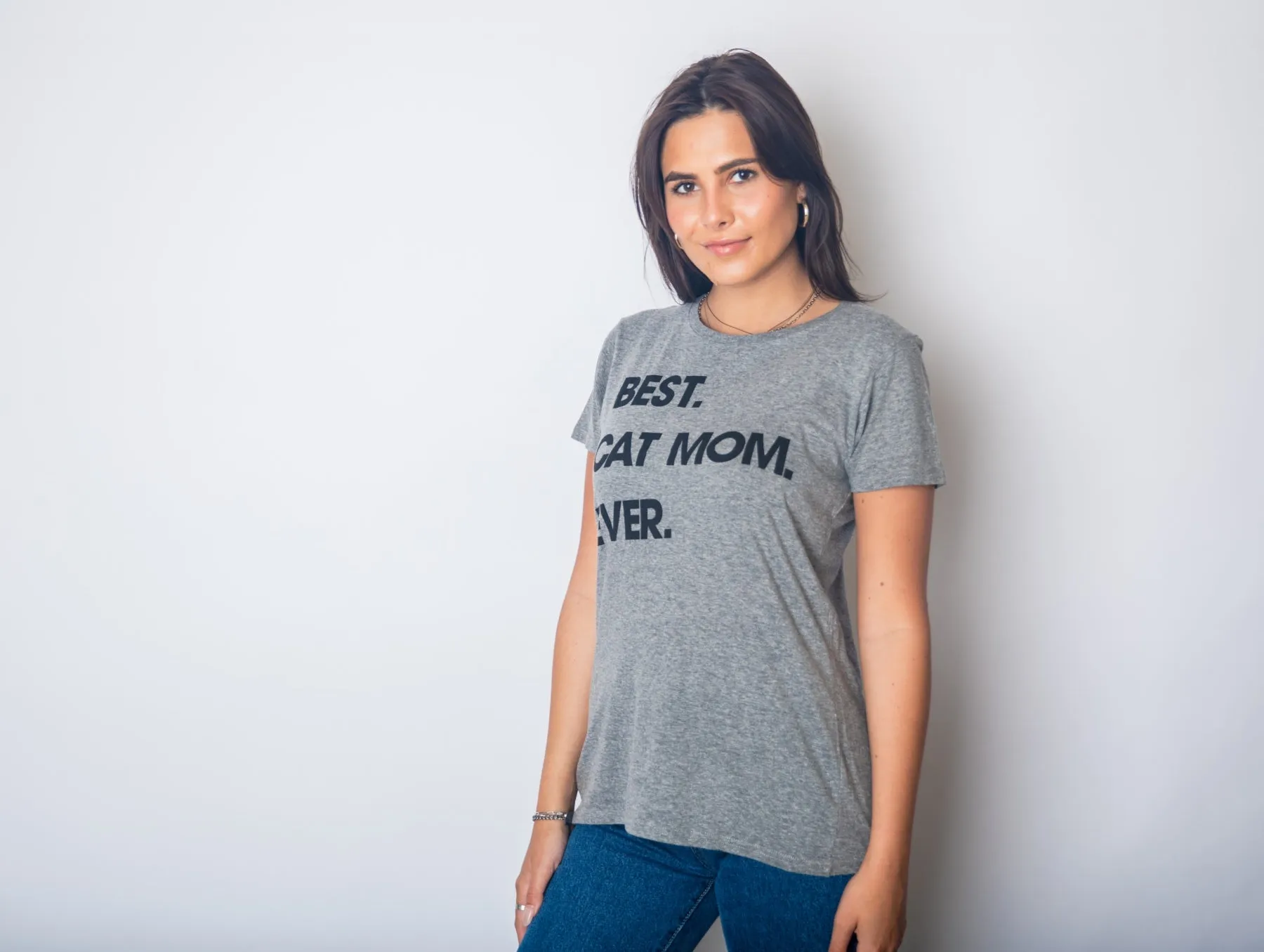 Best Cat Mom Ever Women's T Shirt sold by Crazy Dog T-Shirts product image thumbnail 4