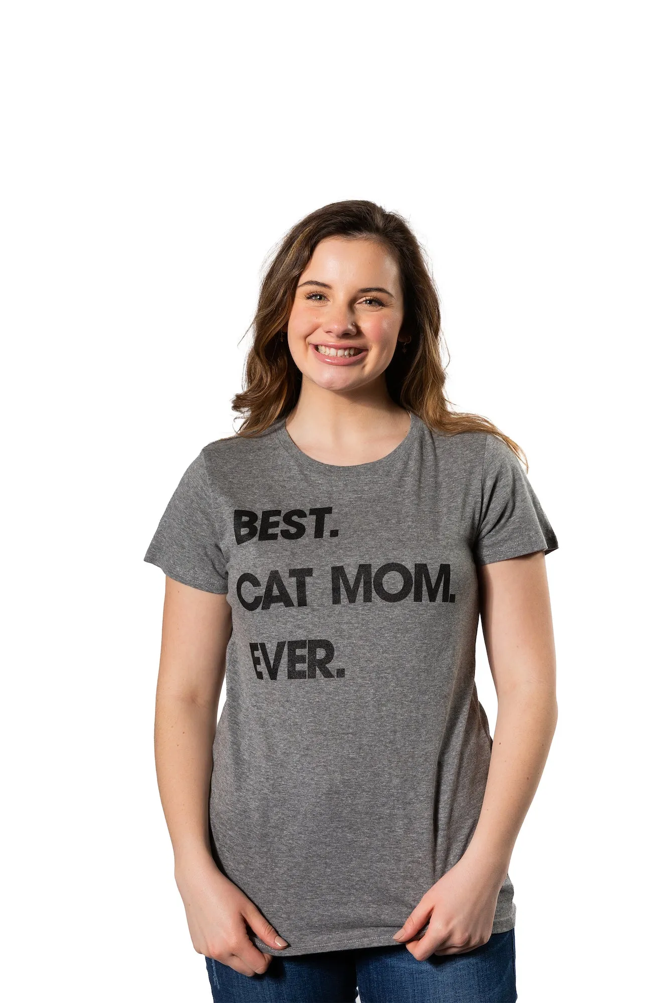 Best Cat Mom Ever Women's T Shirt sold by Crazy Dog T-Shirts product image thumbnail 3