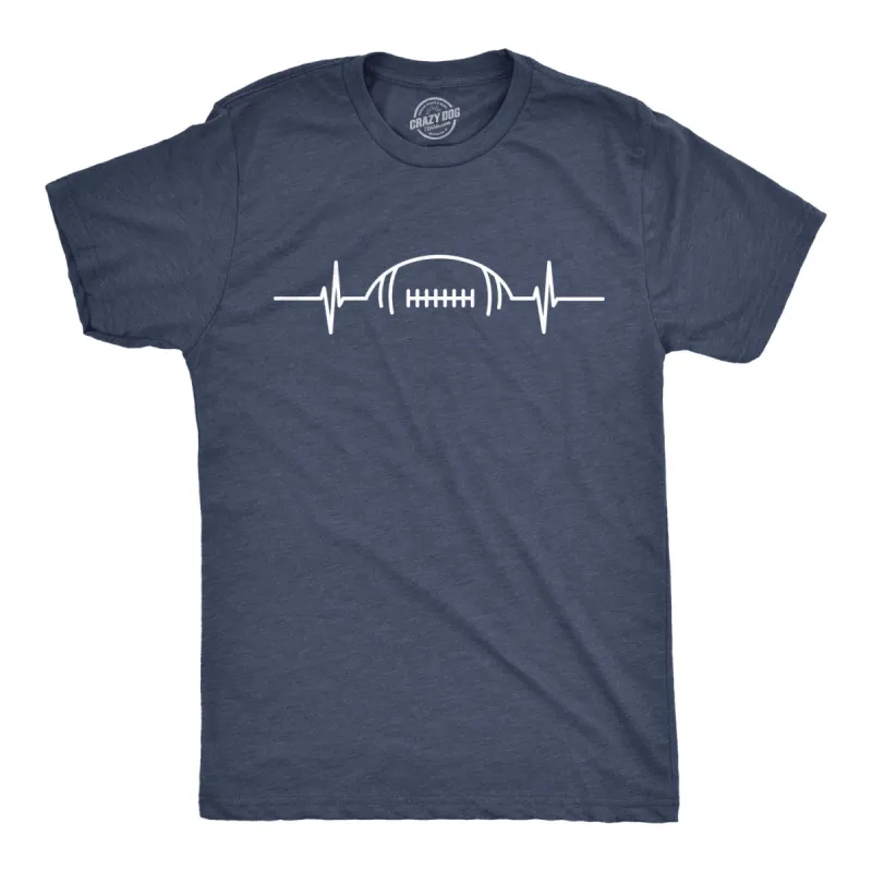 Football Heart Rate Men's T Shirt sold by Crazy Dog T-Shirts