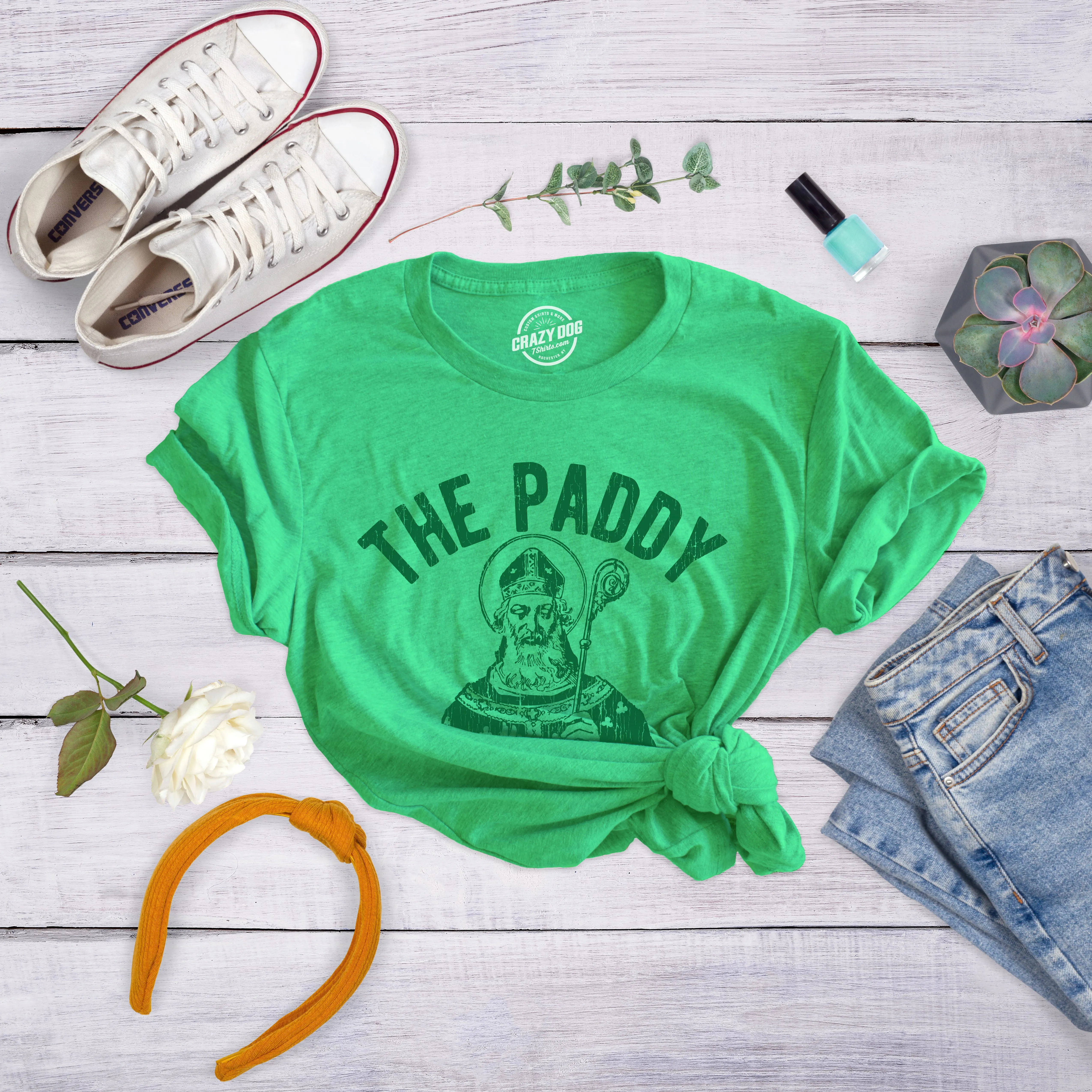 The Paddy Don't Start Til I Walk In Women's T Shirt sold by Crazy Dog T-Shirts product image thumbnail 3