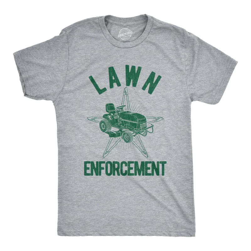 Lawn Enforcement Men's T Shirt sold by Crazy Dog T-Shirts