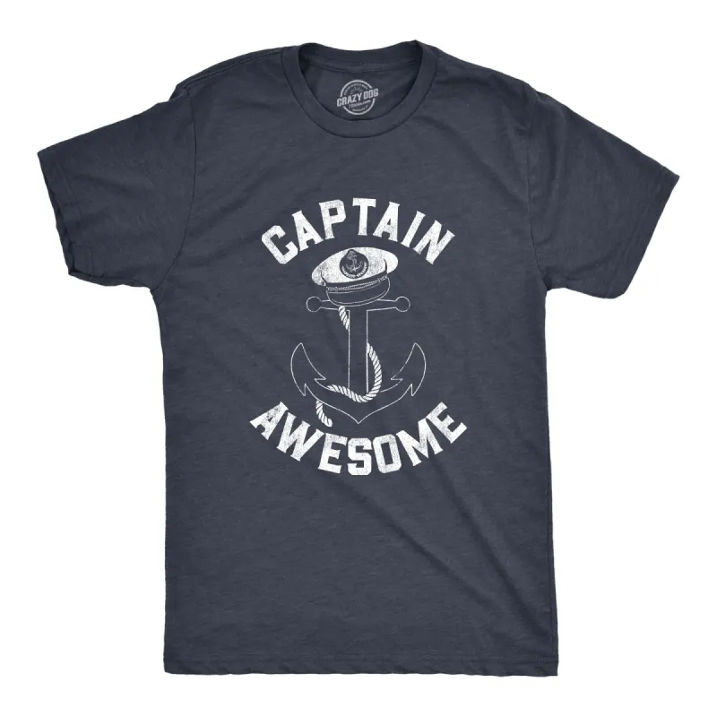 Captain Awesome Men's T Shirt sold by Crazy Dog T-Shirts