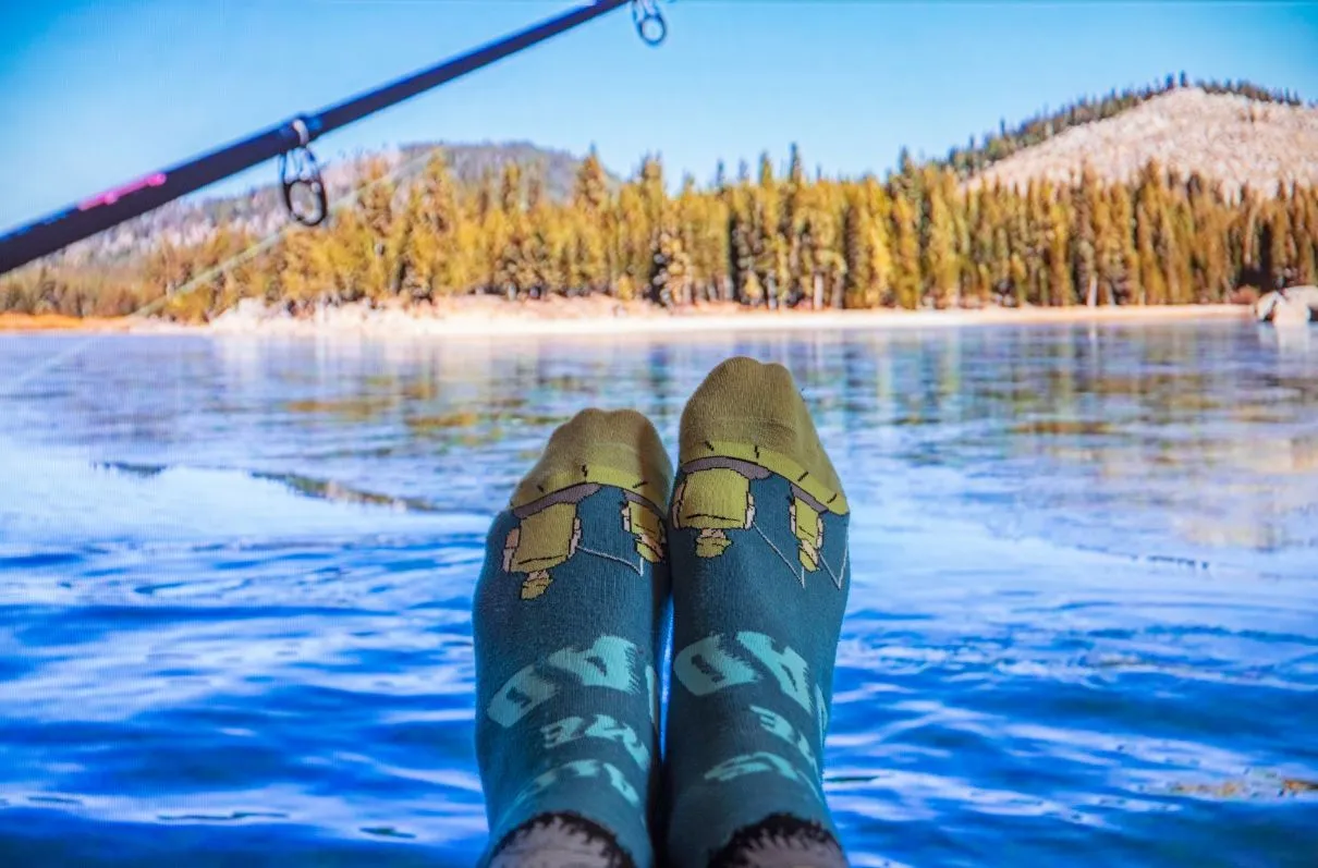 My Fishing Buddy Calls Me Dad Socks sold by Crazy Dog T-Shirts product image thumbnail 5