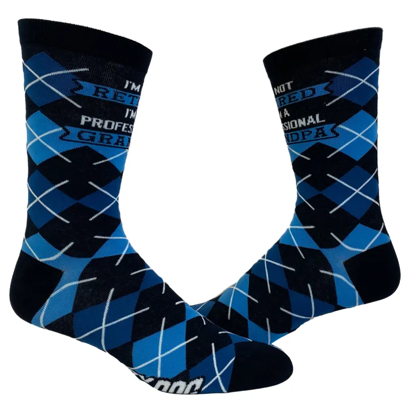 Not Retired I'm A Professional Grandpa Socks sold by Crazy Dog T-Shirts