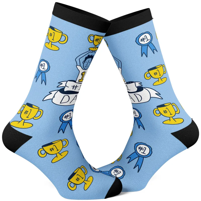 Number 1 Dad Socks sold by Crazy Dog T-Shirts