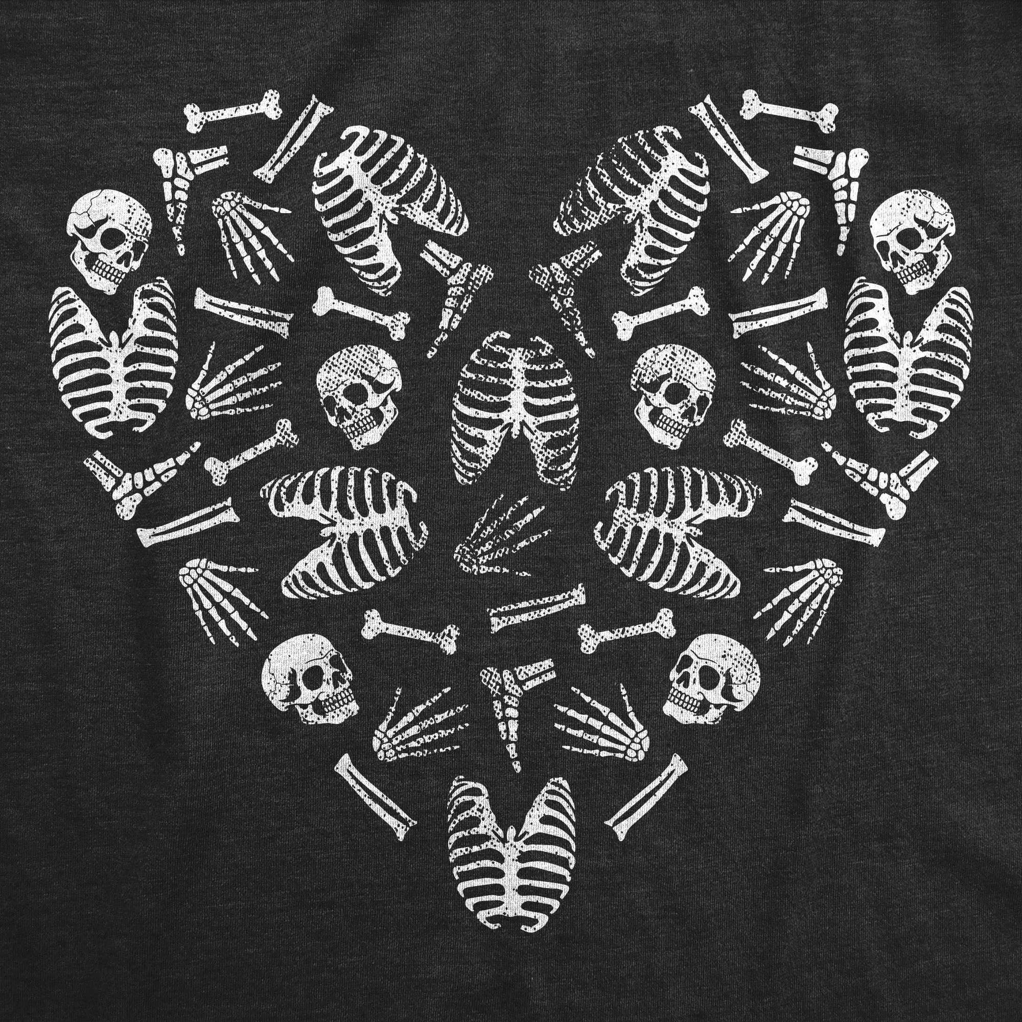 Heart Skeleton Bones Women's T Shirt sold by Crazy Dog T-Shirts product image thumbnail 2