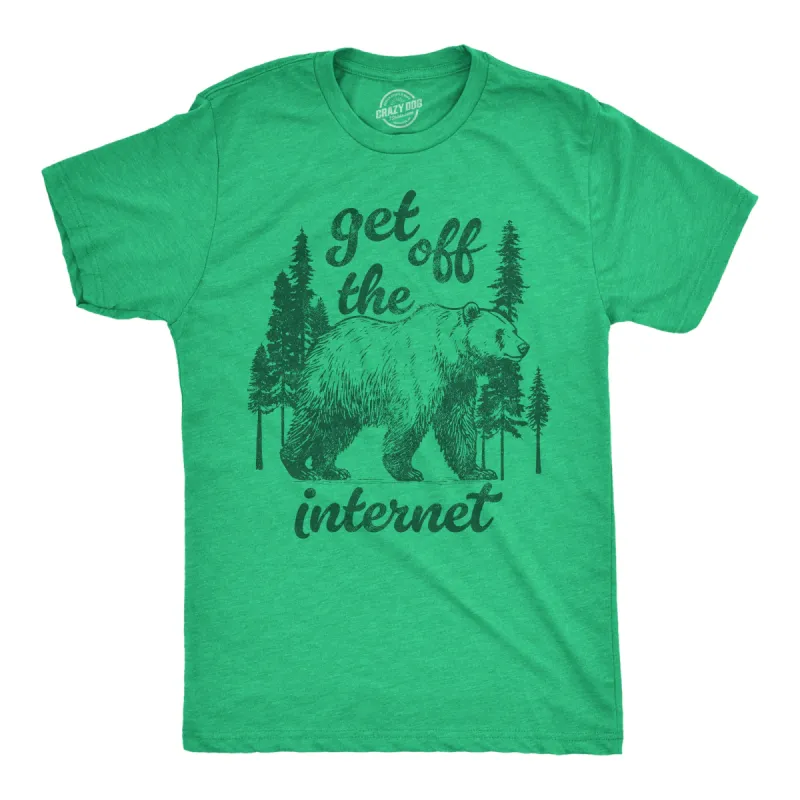 Get Off The Internet Men's T Shirt sold by Crazy Dog T-Shirts