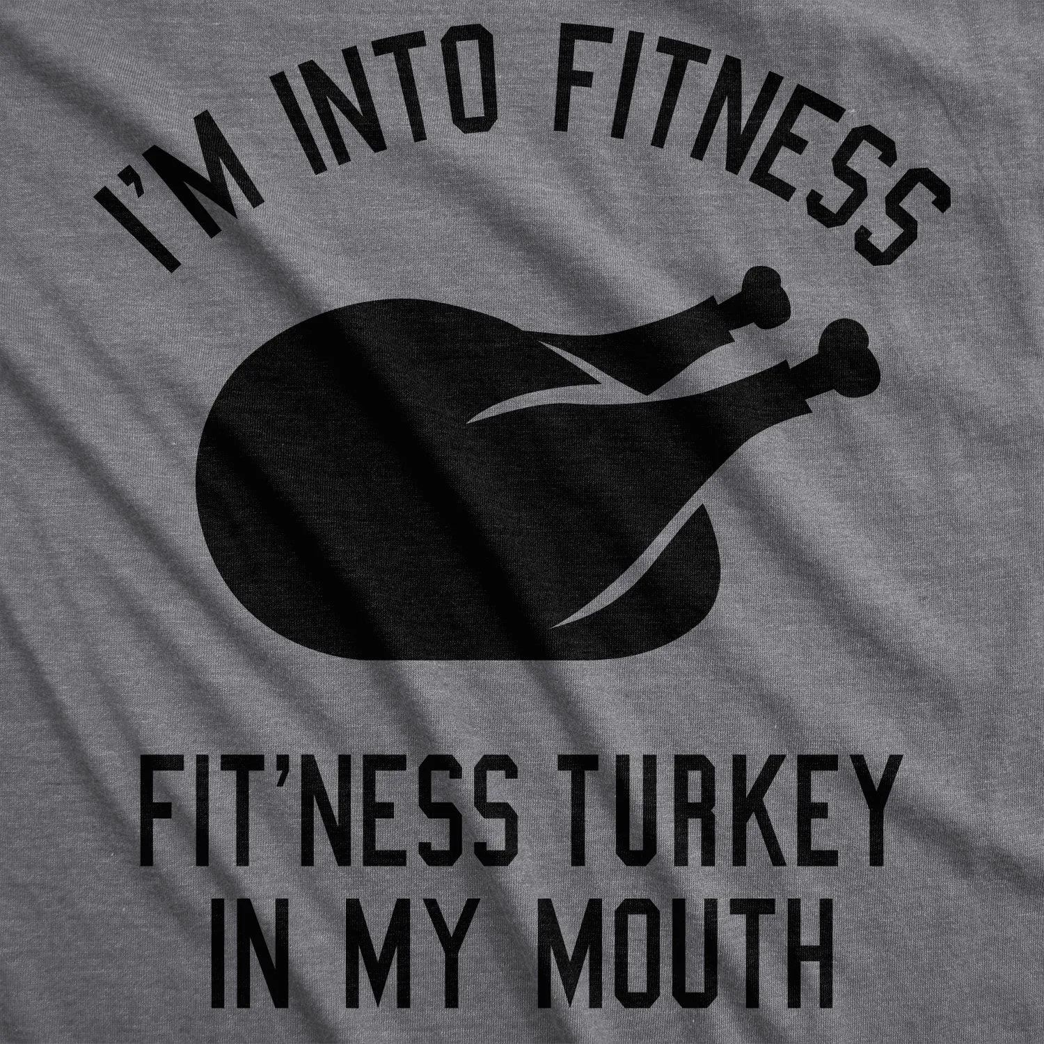Fitness Turkey In My Mouth Women's T Shirt sold by Crazy Dog T-Shirts product image thumbnail 2