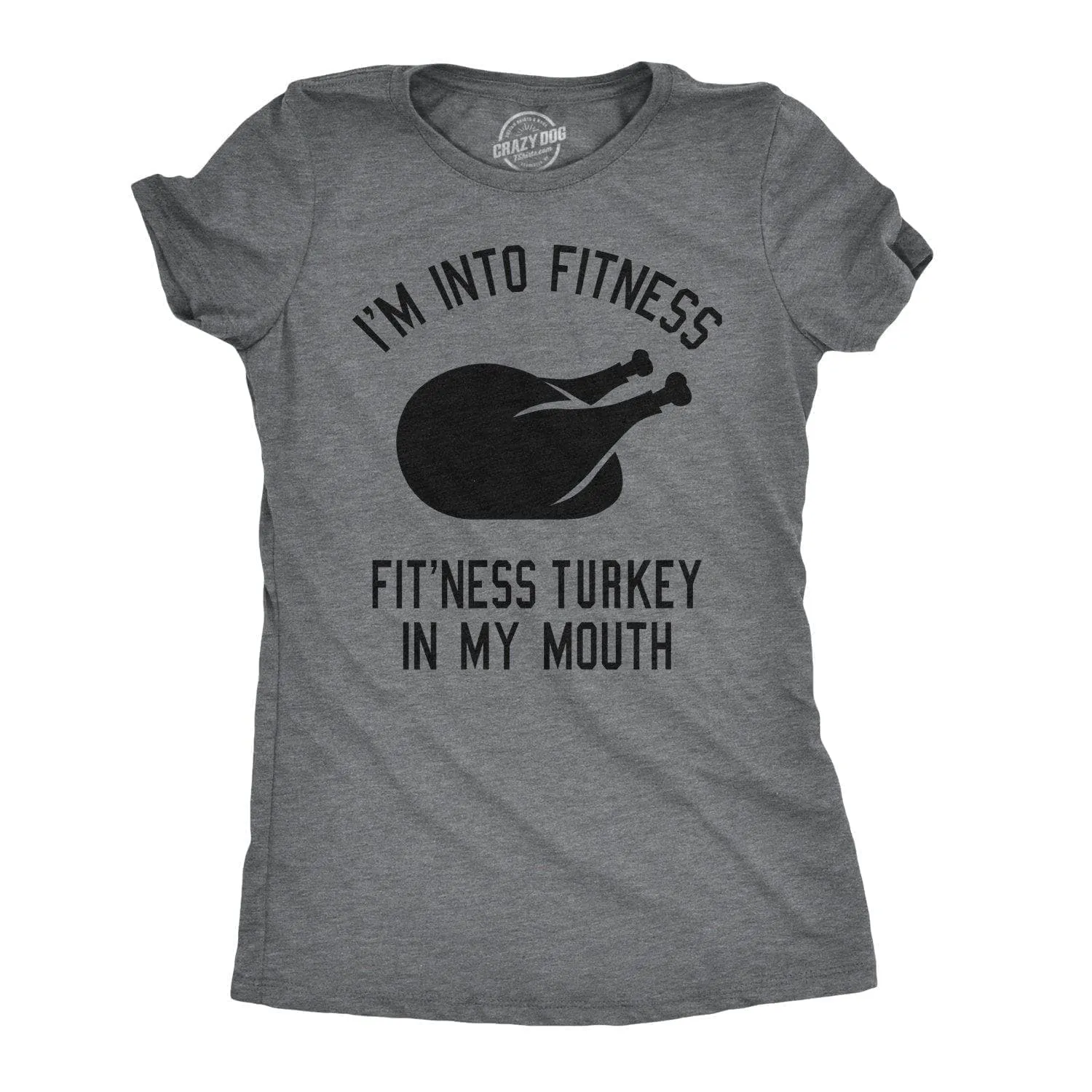 Fitness Turkey In My Mouth Women's T Shirt sold by Crazy Dog T-Shirts