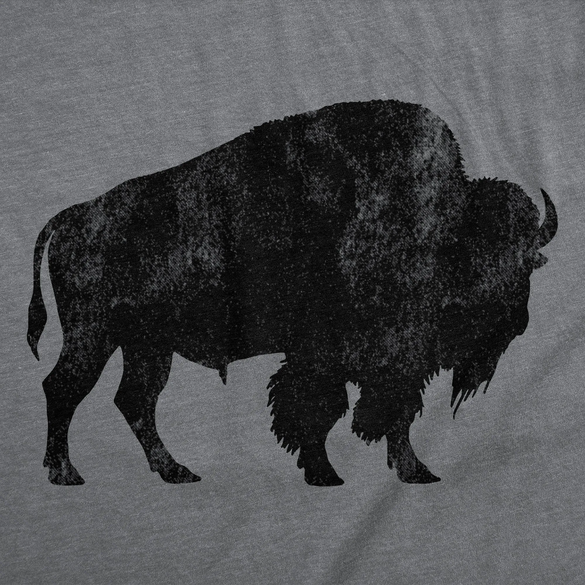 Standing Buffalo Silhouette Men's T Shirt sold by Crazy Dog T-Shirts product image thumbnail 2