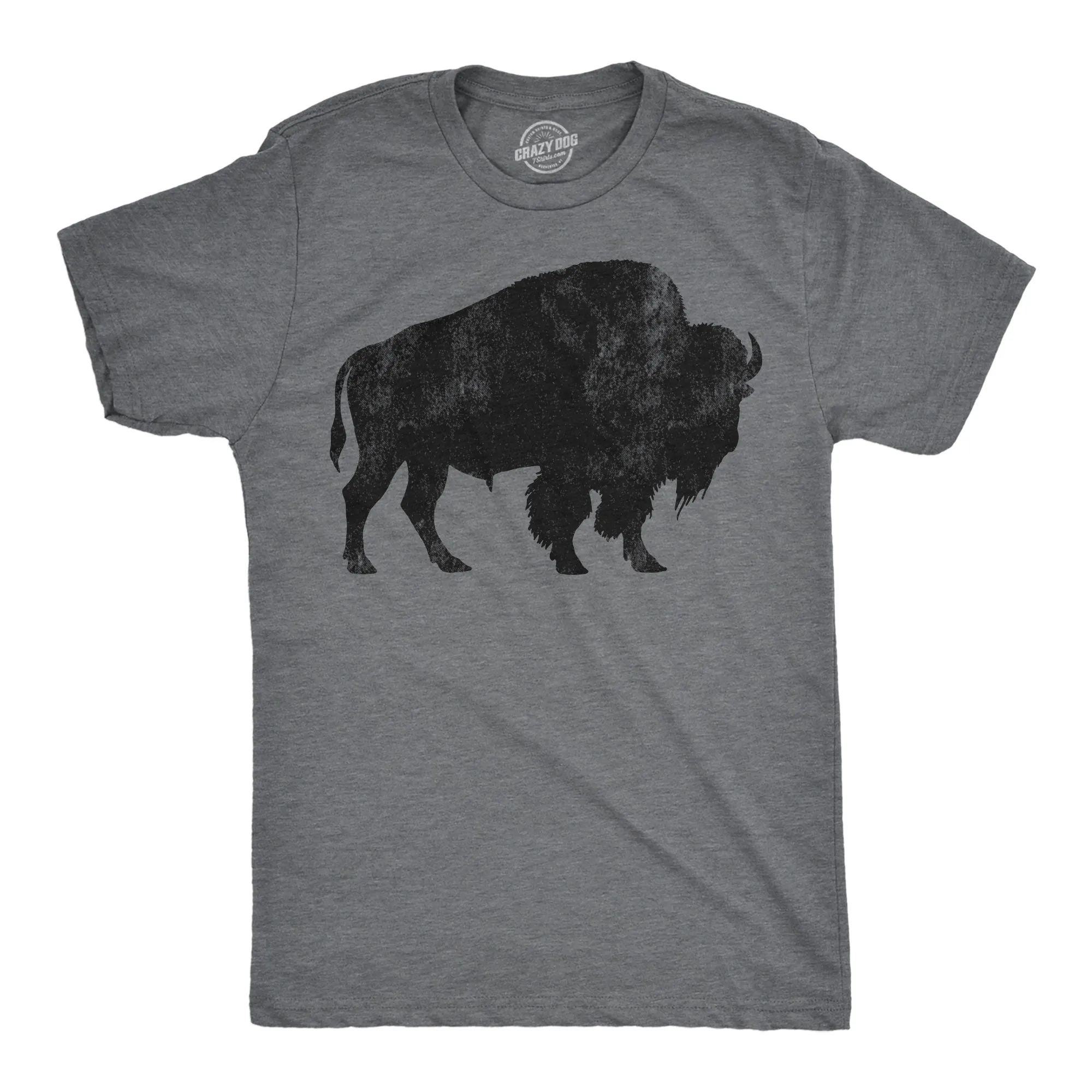Standing Buffalo Silhouette Men's T Shirt sold by Crazy Dog T-Shirts