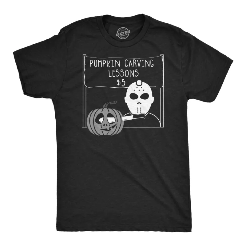 Pumpkin Carving Lessons Men's T Shirt sold by Crazy Dog T-Shirts