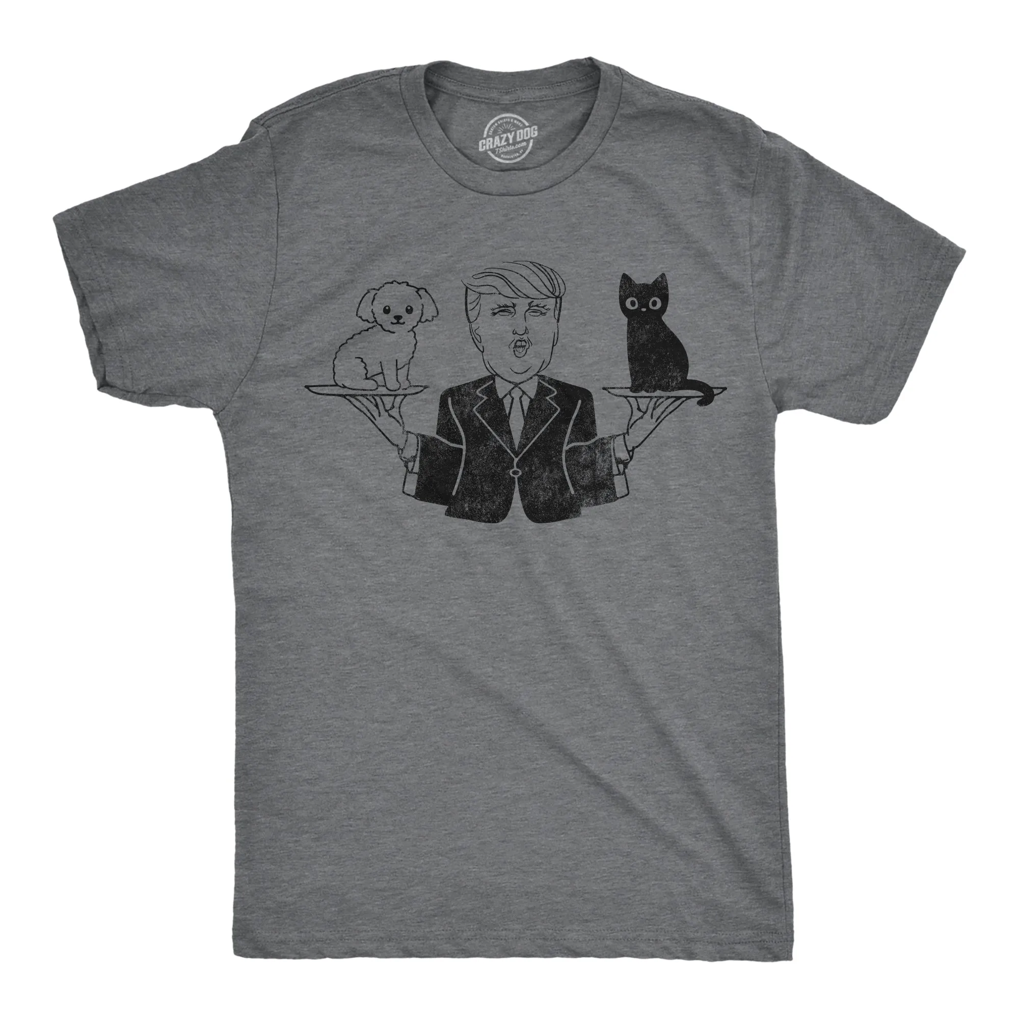 Trump Cats and Dogs Men's T Shirt sold by Crazy Dog T-Shirts