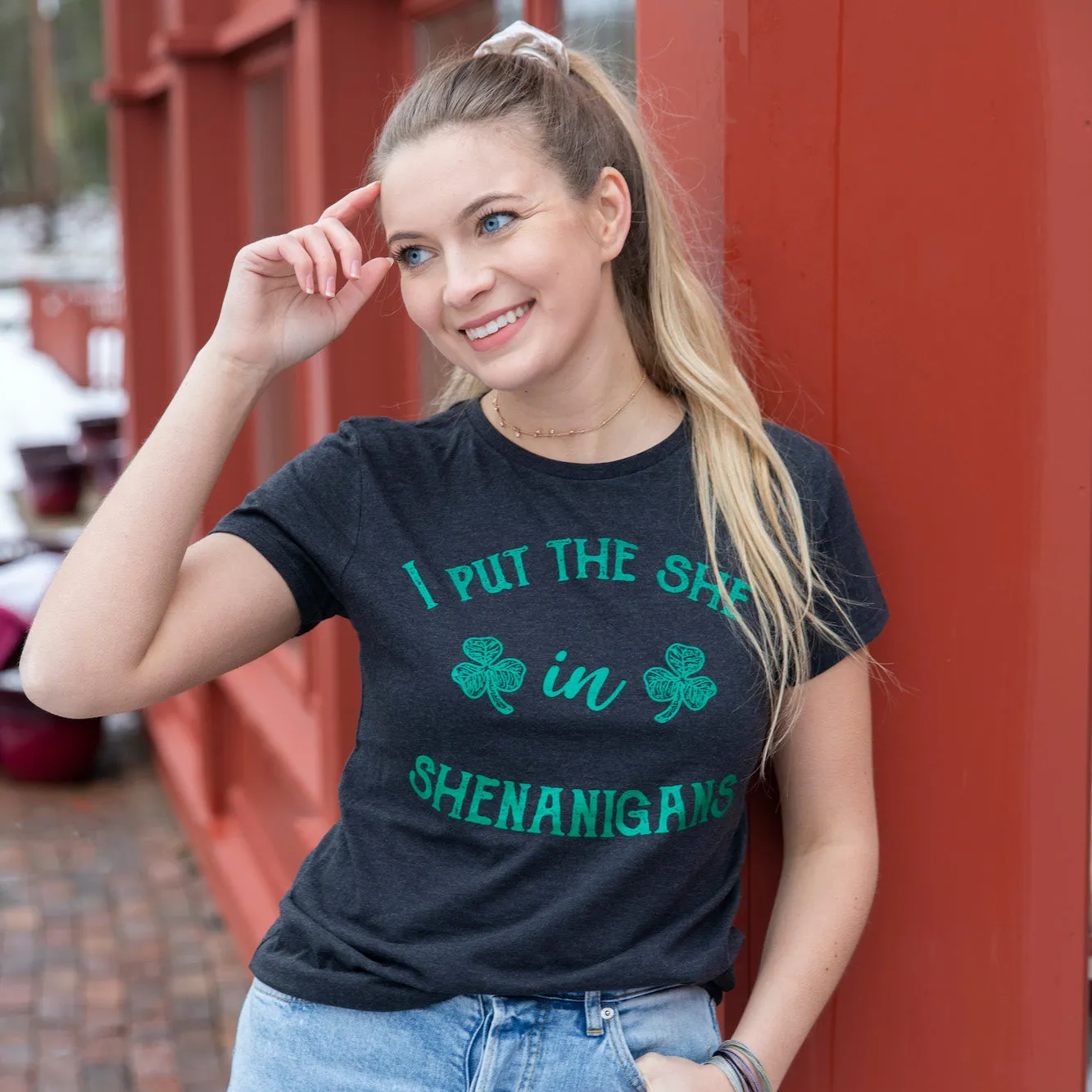 I Put The She In Shenanigans Women's T Shirt sold by Crazy Dog T-Shirts product image thumbnail 3