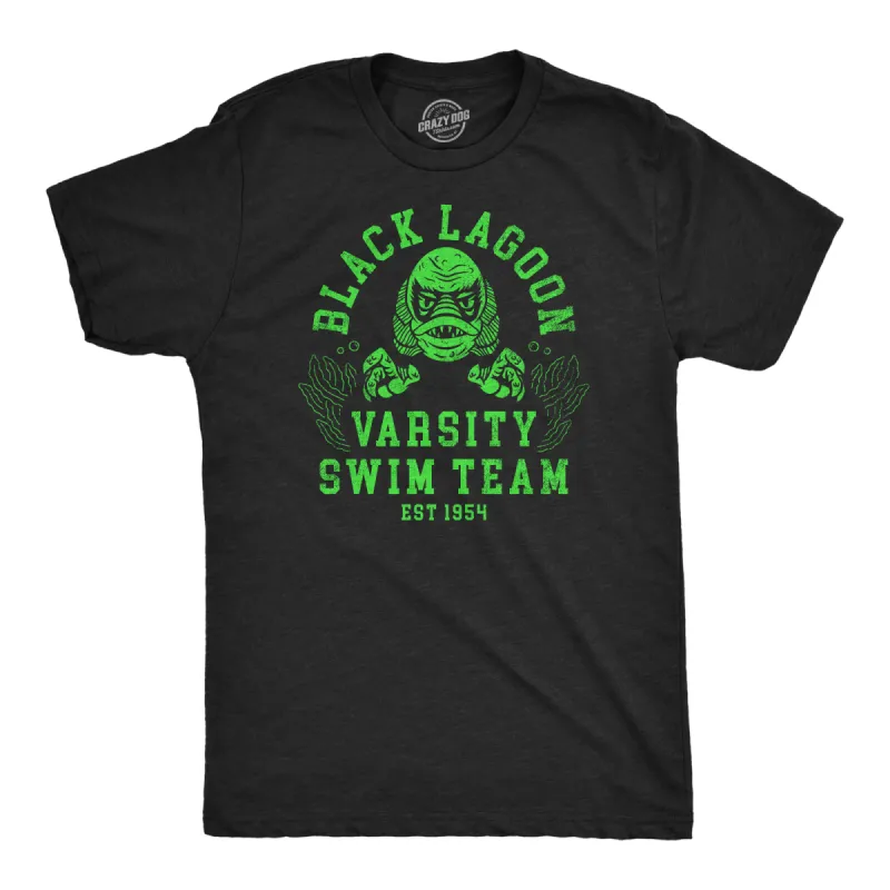 Black Lagoon Varsity Swim Team Men's T Shirt sold by Crazy Dog T-Shirts