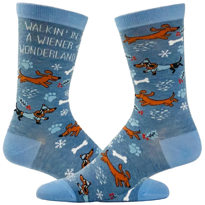 Women's Walkin In A Wiener Wonderland Socks sold by Crazy Dog T-Shirts