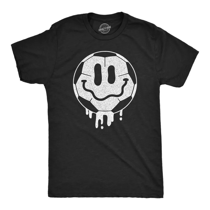 Dripping Soccer Ball Smile Men's T Shirt sold by Crazy Dog T-Shirts