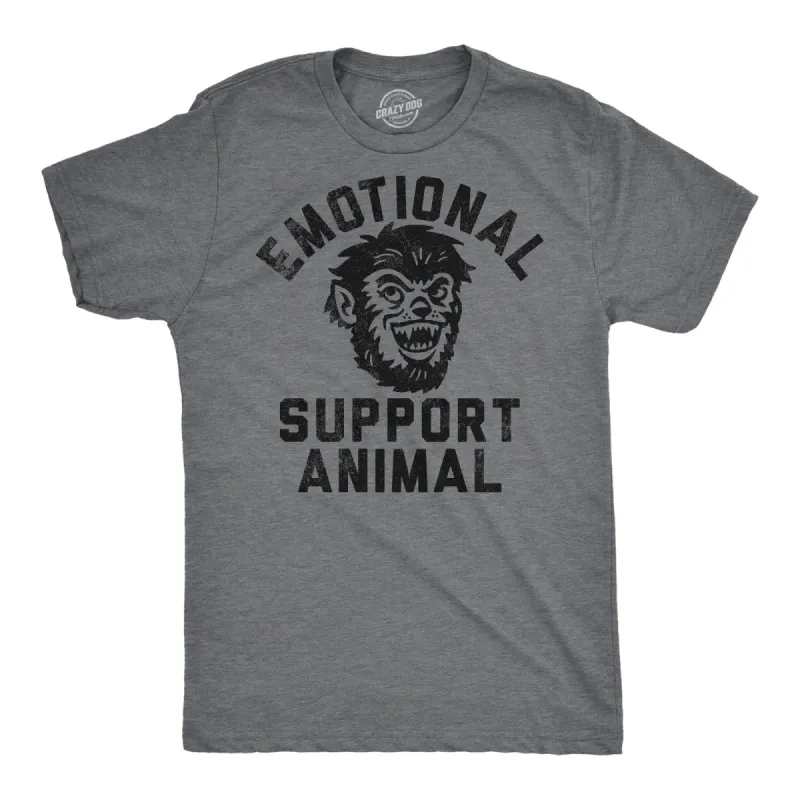 Emotional Support Animal Werewolf Men's T Shirt sold by Crazy Dog T-Shirts