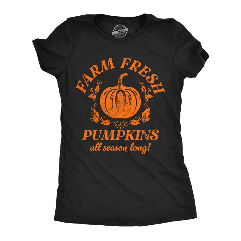 Farm Fresh Pumpkins Women's T Shirt sold by Crazy Dog T-Shirts