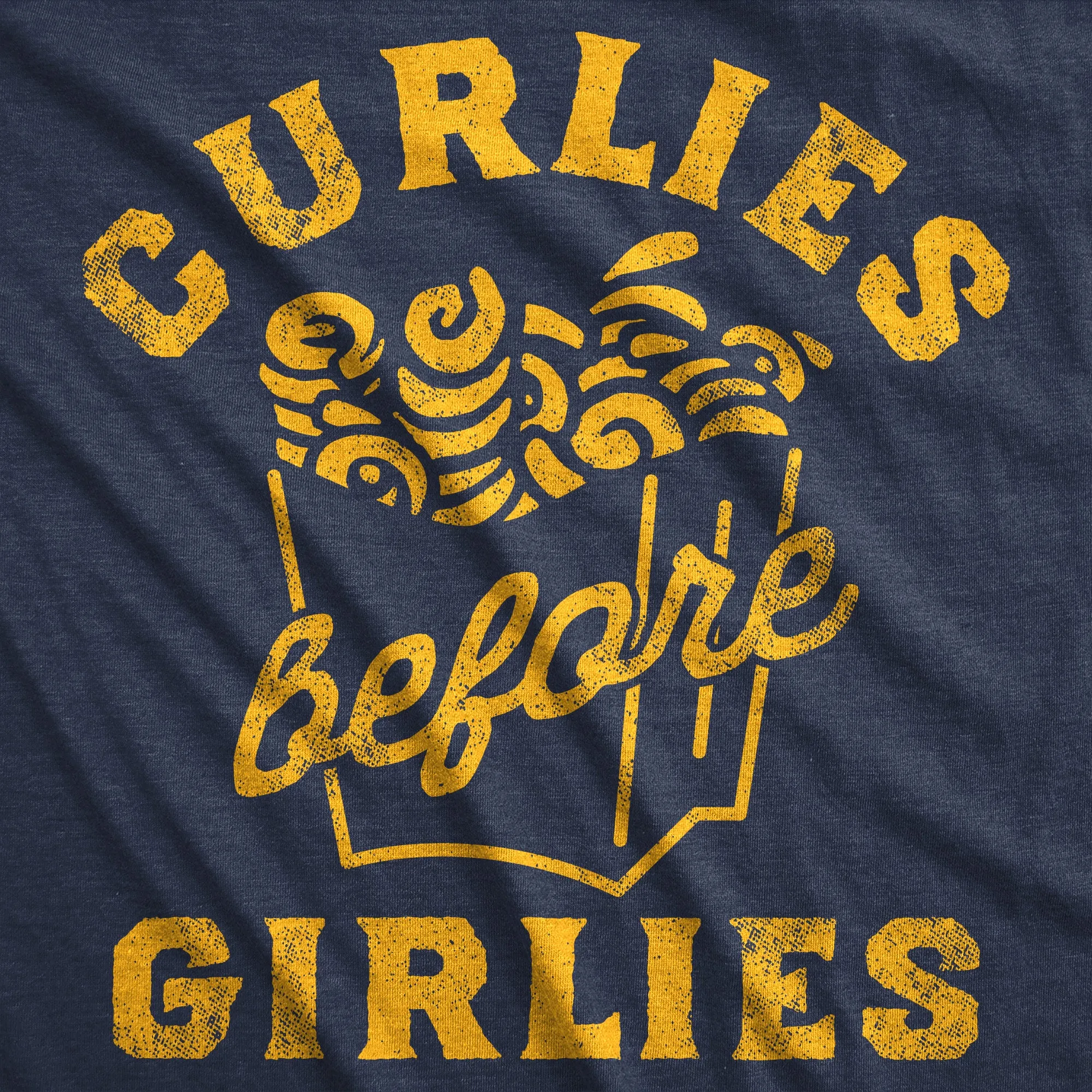 Curlies Before Girlies Men's T Shirt sold by Crazy Dog T-Shirts product image thumbnail 2