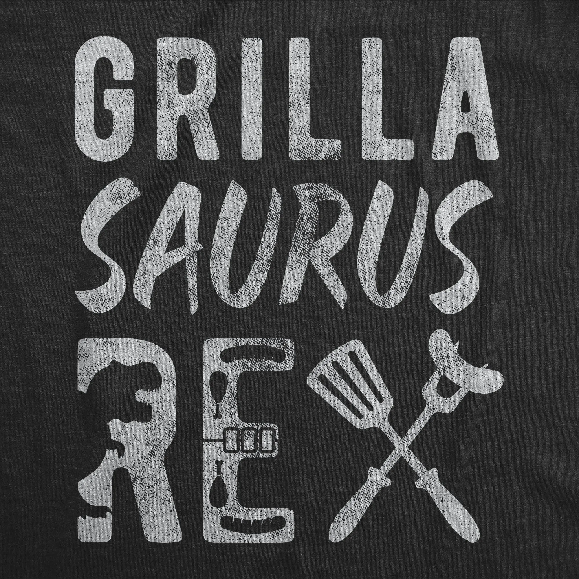 Grillasaurus Rex Men's T Shirt sold by Crazy Dog T-Shirts product image thumbnail 2