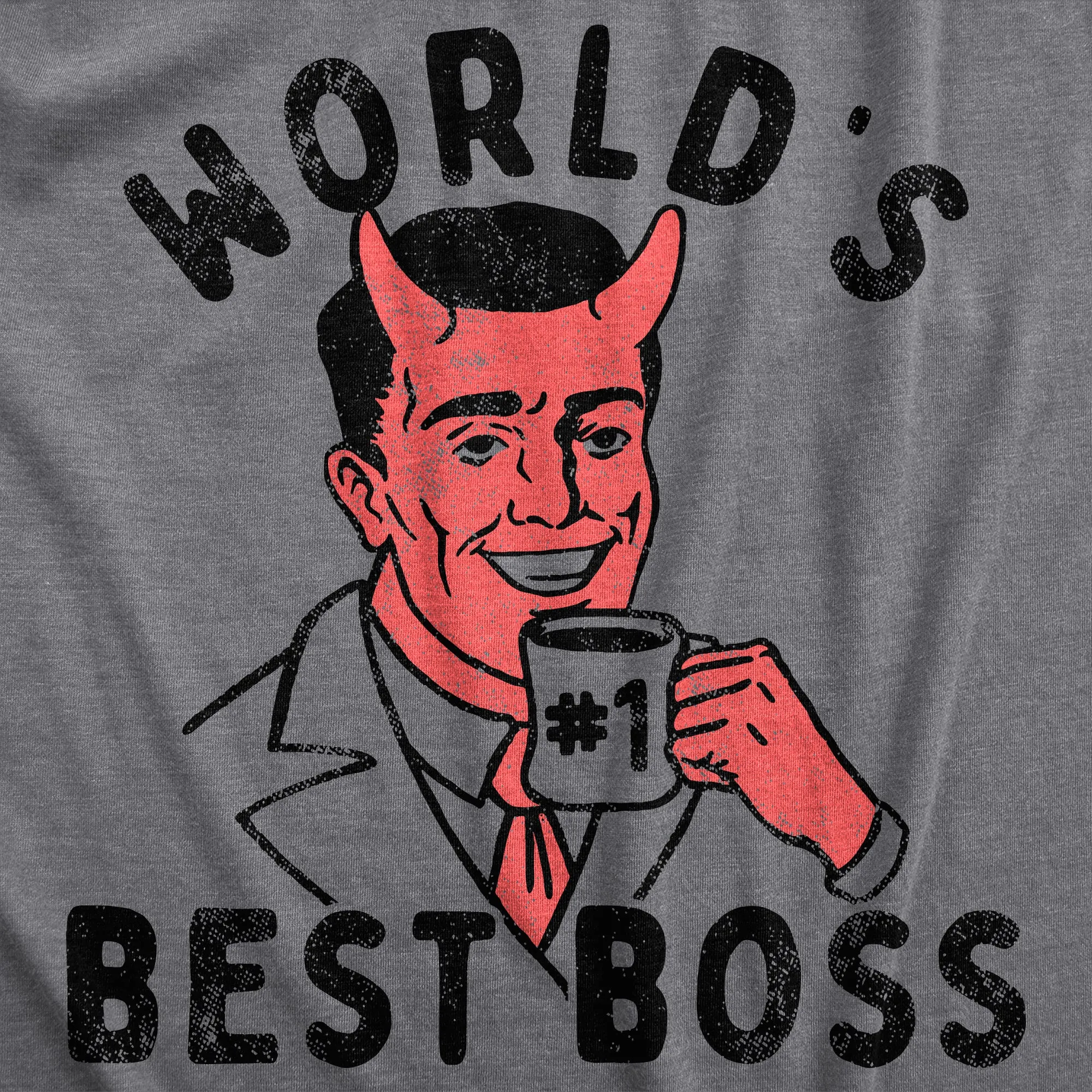 Worlds Best Boss Devil Men's T Shirt sold by Crazy Dog T-Shirts product image thumbnail 2