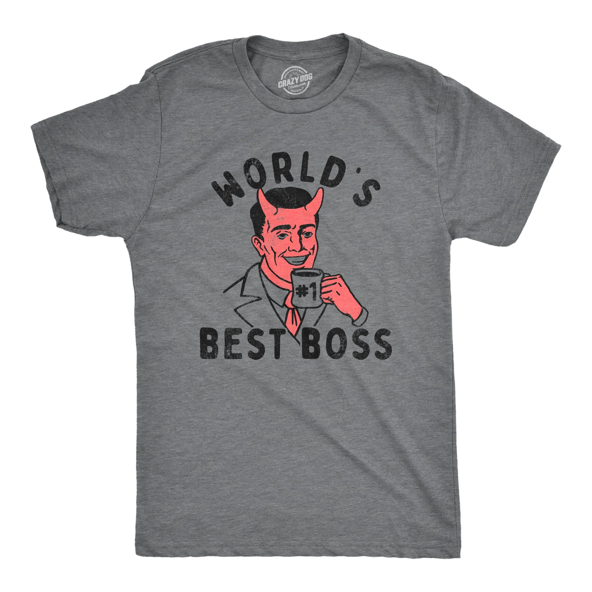 Worlds Best Boss Devil Men's T Shirt sold by Crazy Dog T-Shirts
