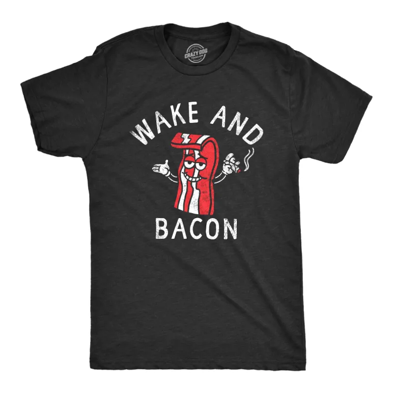 Wake And Bacon Men's T Shirt sold by Crazy Dog T-Shirts