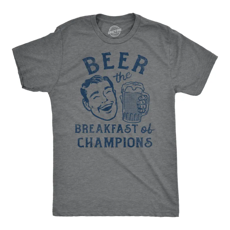 Beer The Breakfast Of Champions Men's T Shirt sold by Crazy Dog T-Shirts