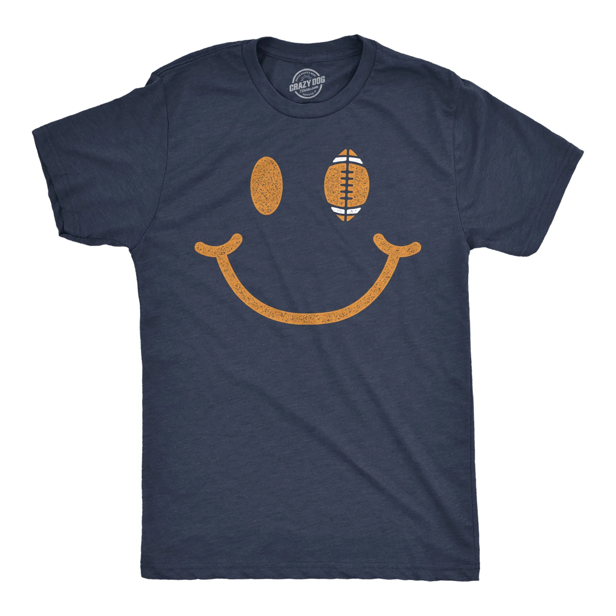 Football Smiling Face Men's T Shirt sold by Crazy Dog T-Shirts