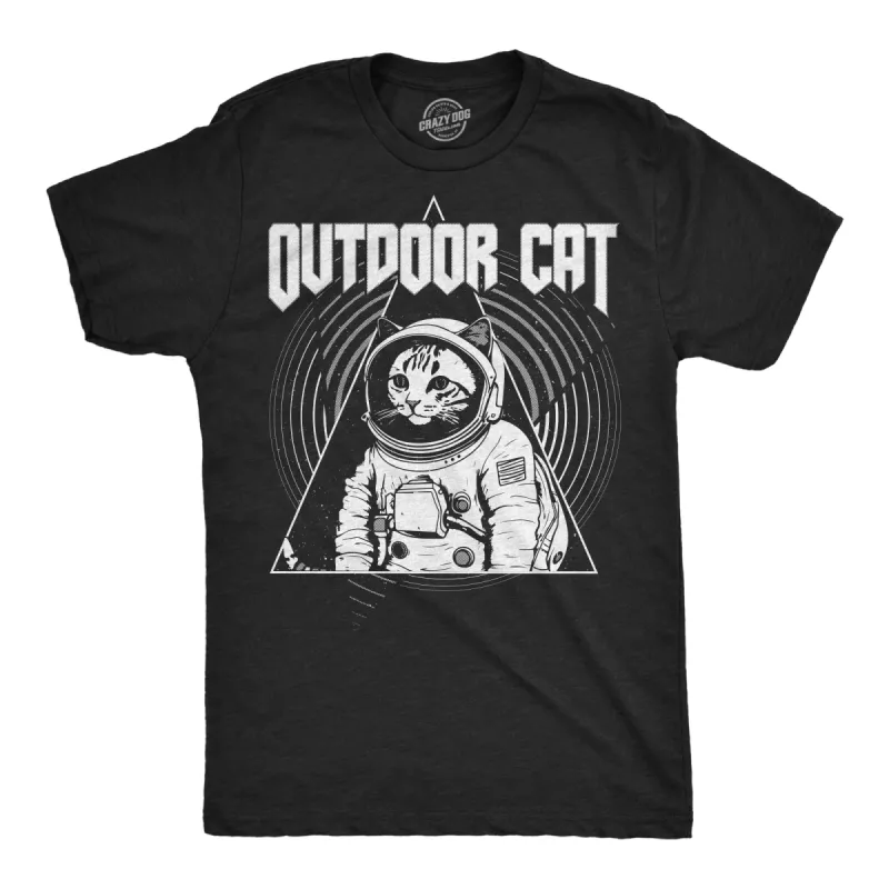 Outdoor Cat Space Men's T Shirt sold by Crazy Dog T-Shirts