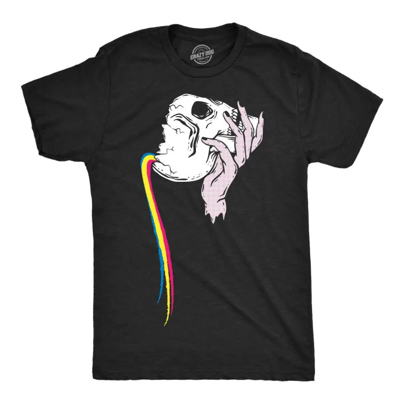 Pouring Rainbow Skull Men's T Shirt sold by Crazy Dog T-Shirts