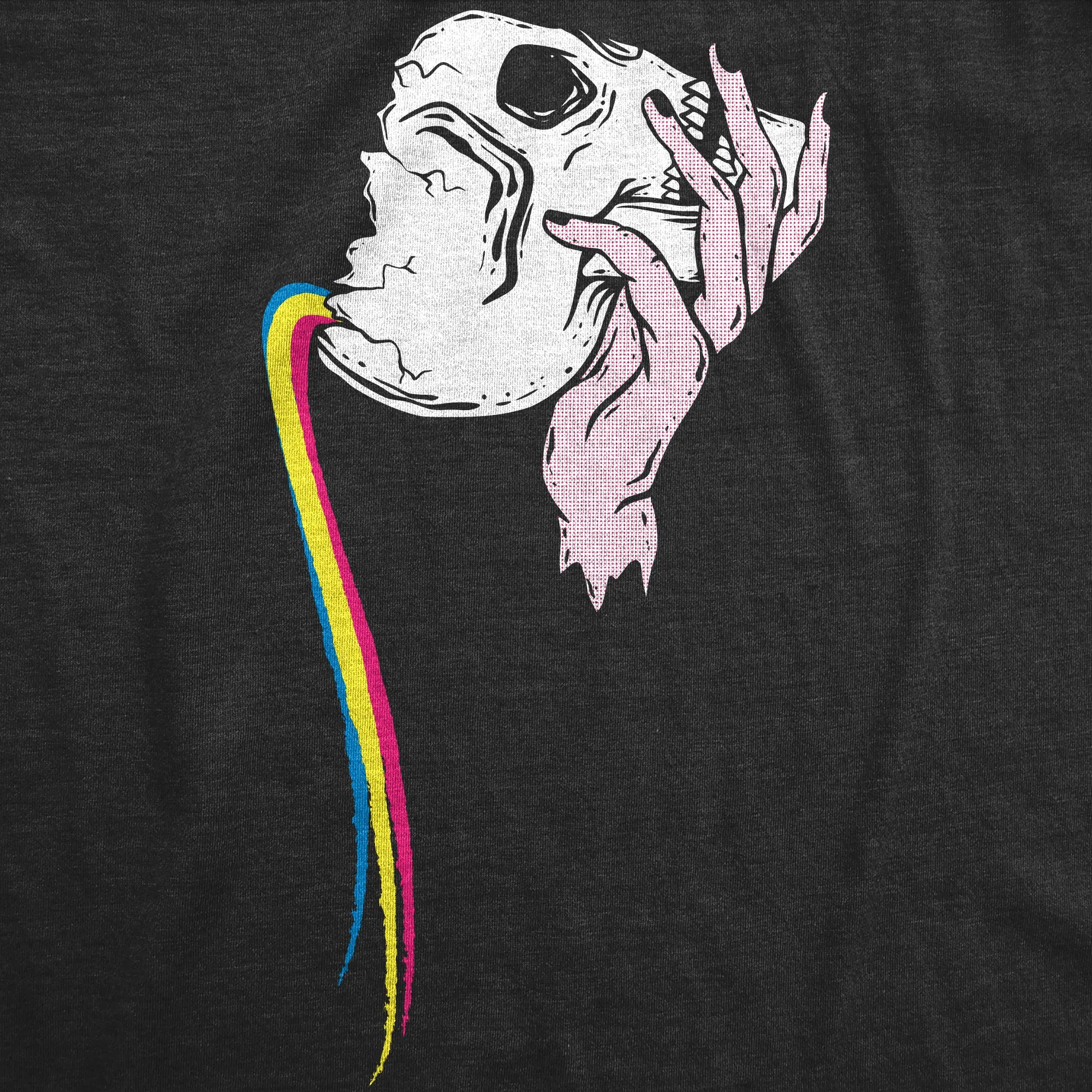 Pouring Rainbow Skull Men's T Shirt sold by Crazy Dog T-Shirts product image thumbnail 2