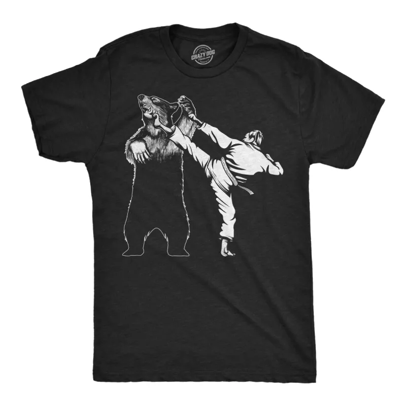 Karate Kicked Bear Men's T Shirt sold by Crazy Dog T-Shirts