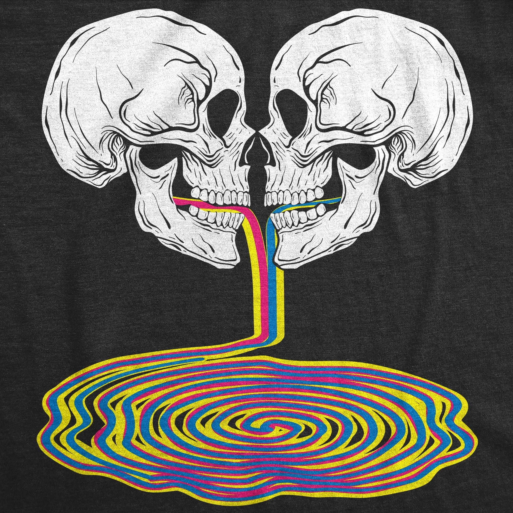 Skull Rainbow Puddle Men's T Shirt sold by Crazy Dog T-Shirts product image thumbnail 2