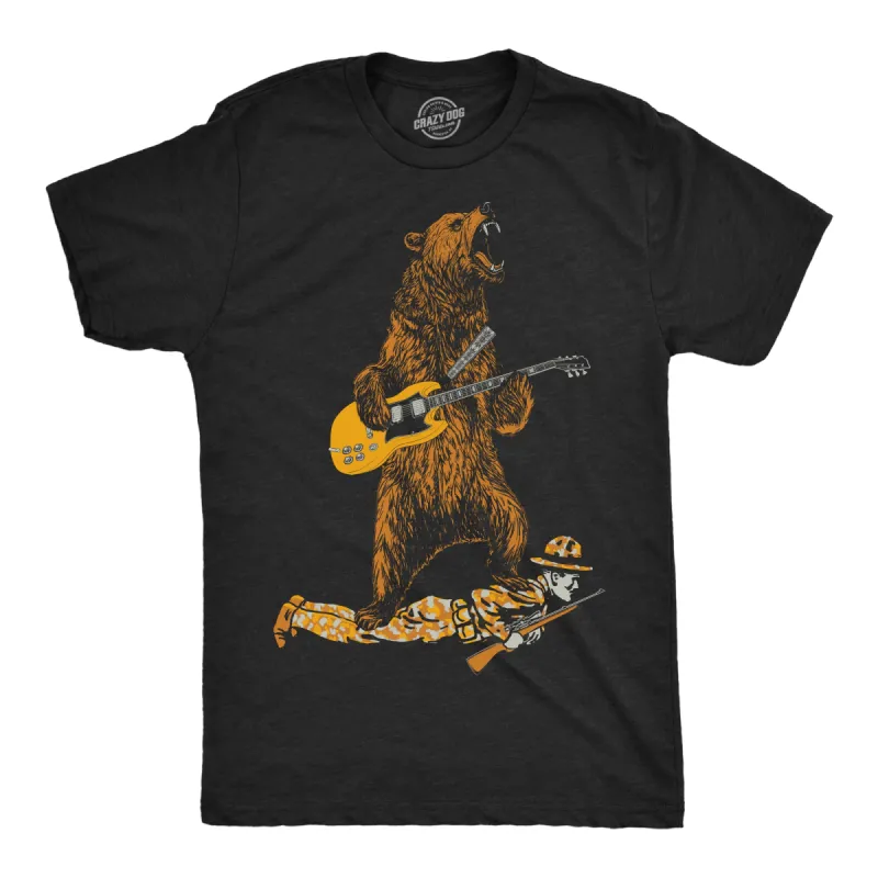 Guitar Bear Men's T Shirt sold by Crazy Dog T-Shirts