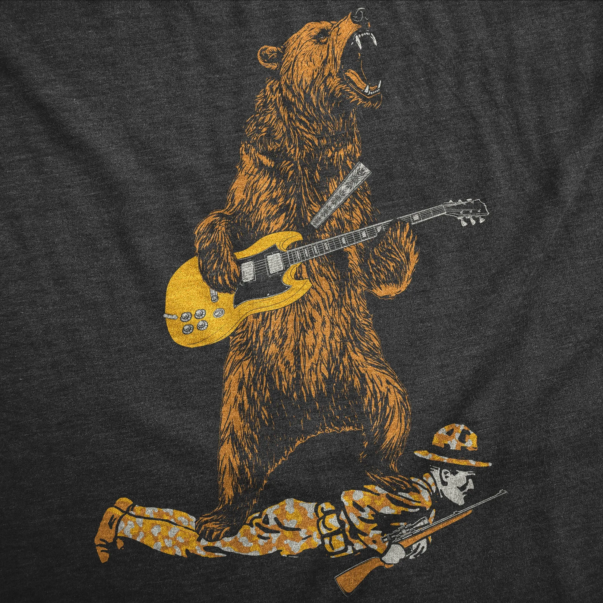 Guitar Bear Men's T Shirt sold by Crazy Dog T-Shirts product image thumbnail 2
