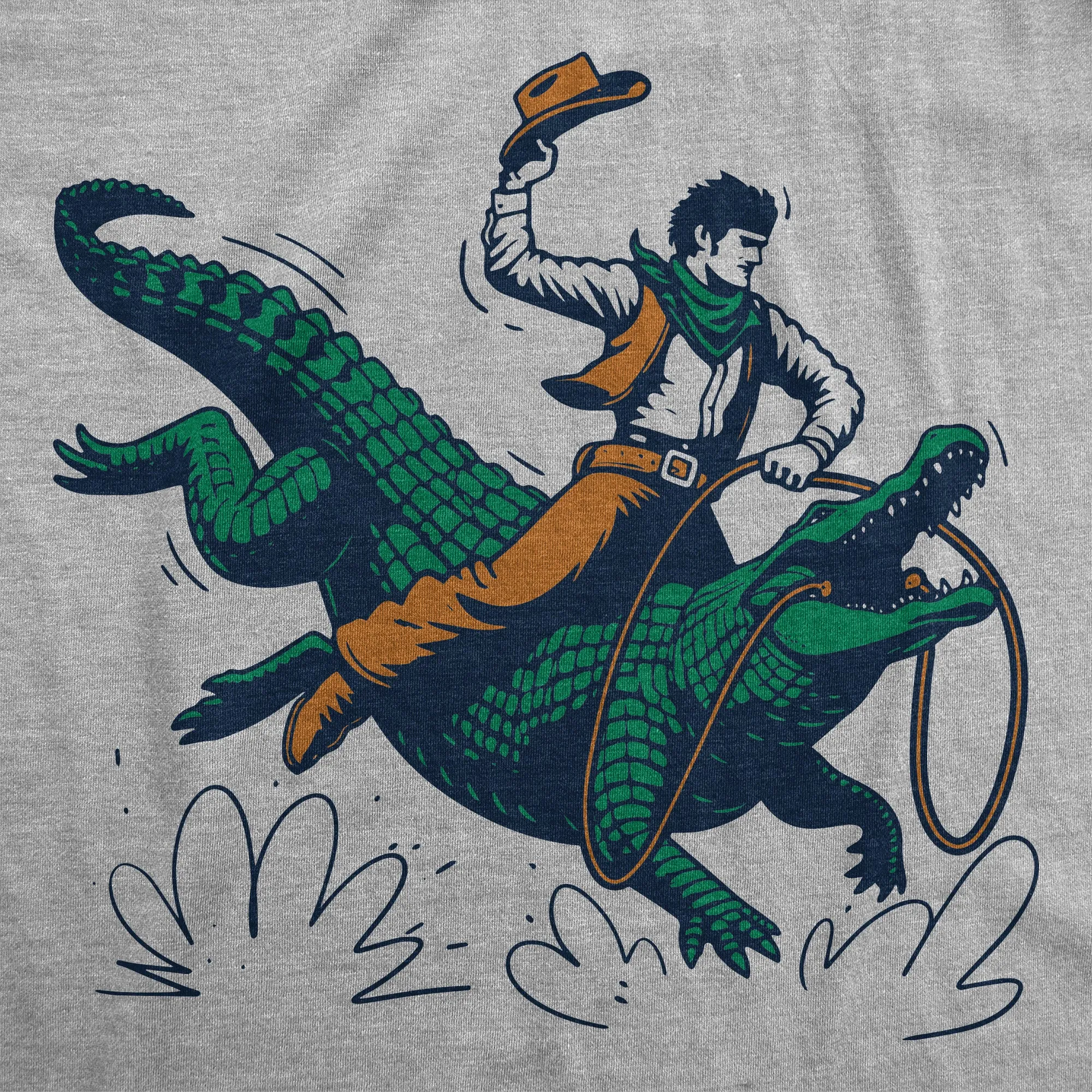 Cowboy Gator Ride Men's T Shirt sold by Crazy Dog T-Shirts product image thumbnail 2