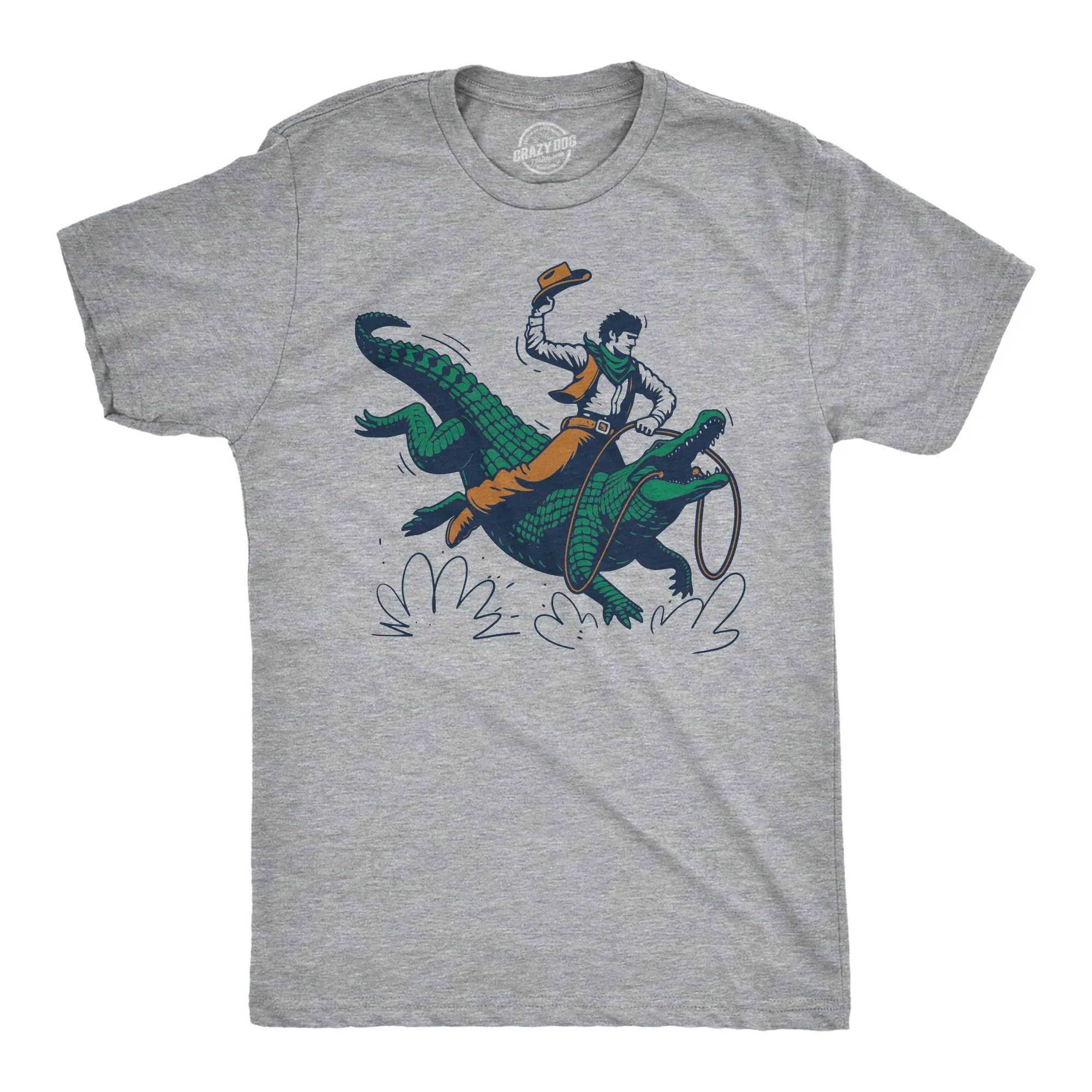 Cowboy Gator Ride Men's T Shirt sold by Crazy Dog T-Shirts