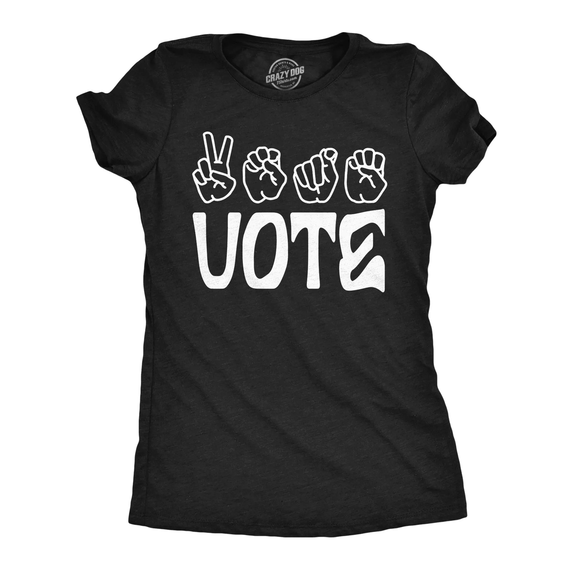 Vote Sign Language Women's T Shirt sold by Crazy Dog T-Shirts