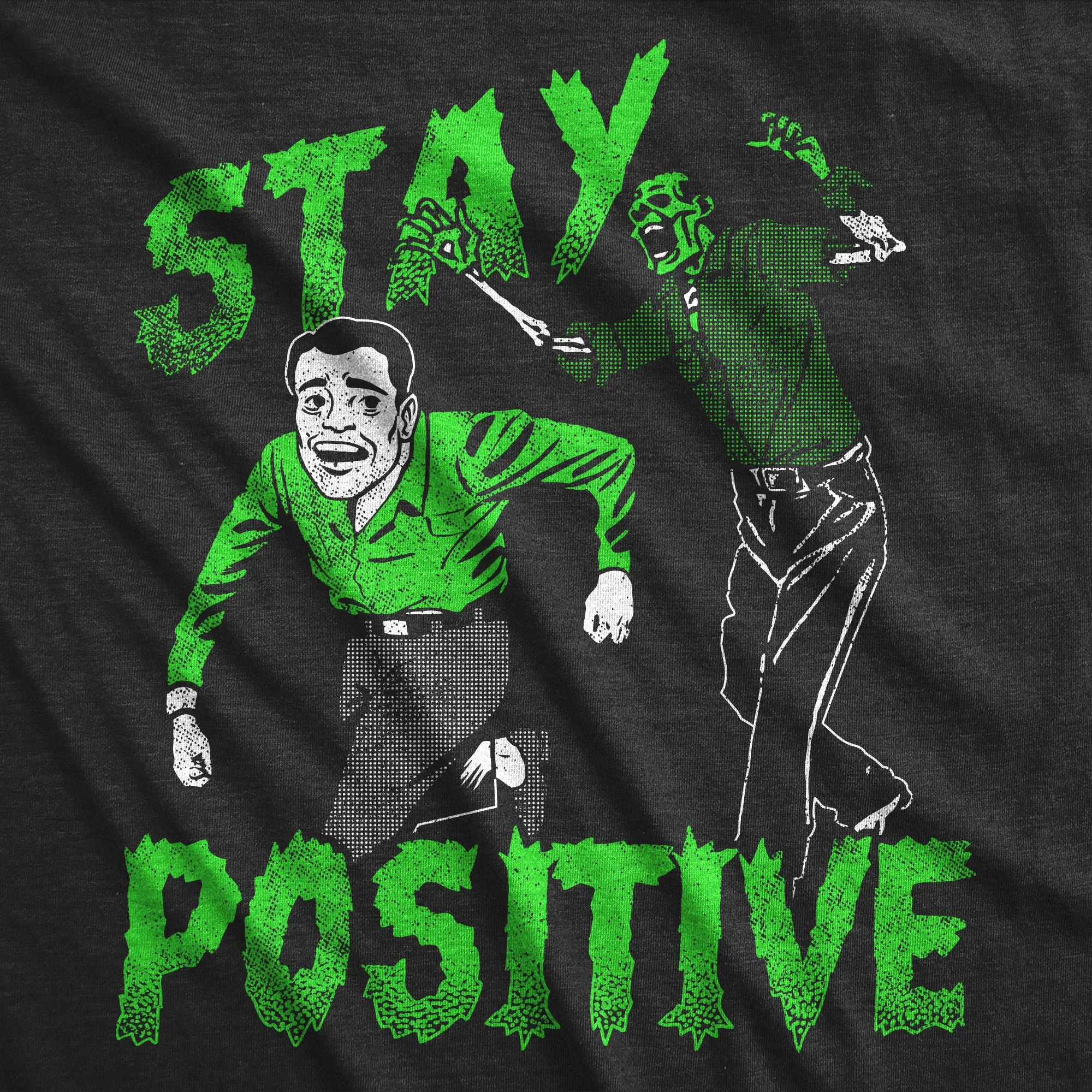 Stay Positive Zombie Men's T Shirt sold by Crazy Dog T-Shirts product image thumbnail 2