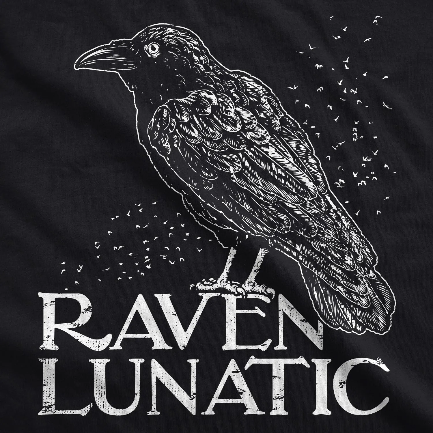 Raven Lunatic Hoodie sold by Crazy Dog T-Shirts product image thumbnail 2